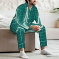 thumbnail image 7 of Sikiie ECG Wave Mens Pajama Set, Soft Warm Long Sleeve Sleepwear, Cozy Button-Down Pjs for Men-Medium, 7 of 7