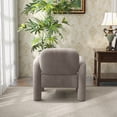 thumbnail image 4 of SEYNAR Mid-Century Modern Velvet Upholstered Accent Chair,Elephant Trunk Lounge Chair for Living Room(Light gray), 4 of 6