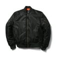 thumbnail image 1 of DAFEILI Military MA1 Nylon Padded Windproof Winter White Men Bomber Jacket Quilted Flight Jacket Unisex, 1 of 5