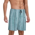 thumbnail image 2 of Fotbe Turquoise Wooden1 Pantalones Cortos de Pijama para Hombre, Ropa de Dormir, Pantalones de Pijama Cortos para Hombre-3X-Large, 2 of 6