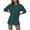Green, variant on FNFYFH Clearance Two Piece Set 2025 Summer Lounge Tracksuit Outfits Shorts And Long Sleeve Tops Stand V Neck Golf Tees Outfit Matching Sets Green,M