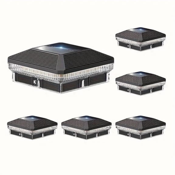 6/12 Pack 4x4 Solar Post Lights Outdoor, 40 LEDs 30 Lumens Fence Post Solar Lights Outdoor with 3 Modes