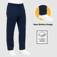 thumbnail image 5 of Men’s 3-Pack Heavyweight Fleece Sweatpants – Open Bottom Joggers for Gym & Casual Wear (S-3XL), 5 of 7