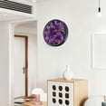 thumbnail image 6 of Voice Activated Clock with Glow Light 12 Inch Large Silent Wall Clock Battery Operated for Home Decor Glowing Purple Butterfly, 6 of 8