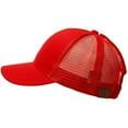 thumbnail image 5 of C.C Ponytail Messy Buns Trucker Ponycaps Plain Baseball Visor Cap Dad Hat Red, 5 of 5