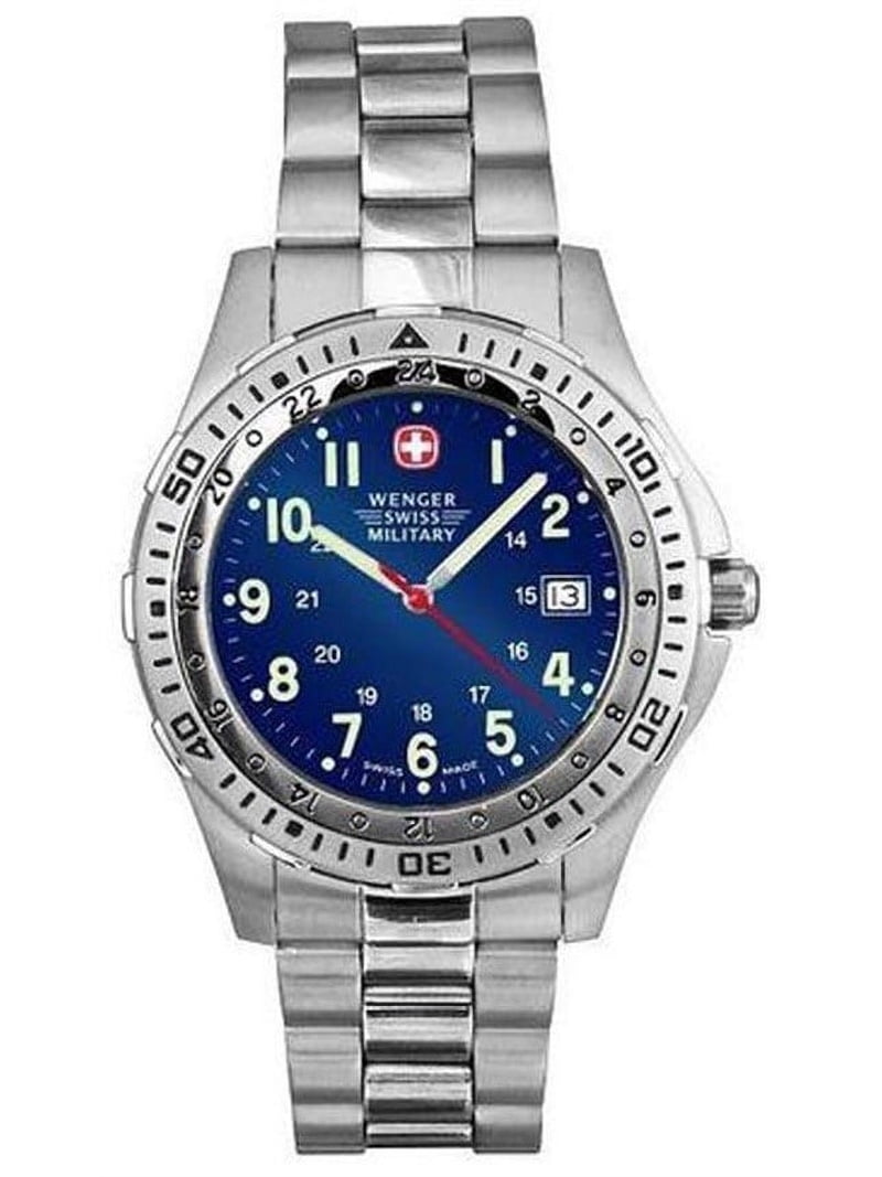 Wenger Men's 72193 Battalion Blue Dial Stainless Steel 100M WR