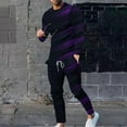 thumbnail image 2 of CaComMARK PI Clearance Men's Casual Tracksuit Athletic Sweatsuits Long Sleeve 2 Piece Outfit Running Jogging Sport Suit Sets Purple 6(M), 2 of 7