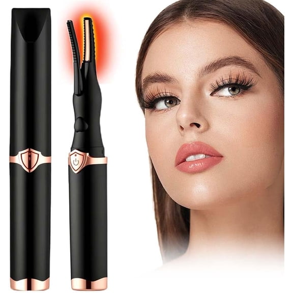 Heated Eyelash Curler, Electric Eyelash Curler for Instant Glam with USB Charging 3 Temperature Modes, 2-in-1 Clip-Type Design Eyelash Styling Tool for Daily Makeup Natural Look for Women