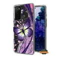 thumbnail image 5 of For Apple iPhone 14 Plus (6.7") Hybrid Trendy Image Patterns Design Transparent Hard Back Shockproof TPU Rubber Phone Case Cover by Xpression - Purple Butterfly, 5 of 8