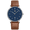 M8S-BrownBlue-P, variante sur Montres pour Hommes Mode Simple Montre pour Hommes Analogique Ultra Fine Minimaliste avec Bracelet en Cuir Cadeau pour Homme