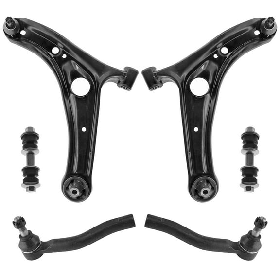 TRQ Front Control Arm Ball Joint Sway Link Tie Rod Steering Suspension Kit 6pc PSA65182