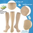 thumbnail image 6 of 2 Pairs Zipper Copper Compression Socks for Women & Men Circulation 15-20 mmHg - Better Blood Flow, Swelling , Best Support for Medical, Running, Nursing, 6 of 6