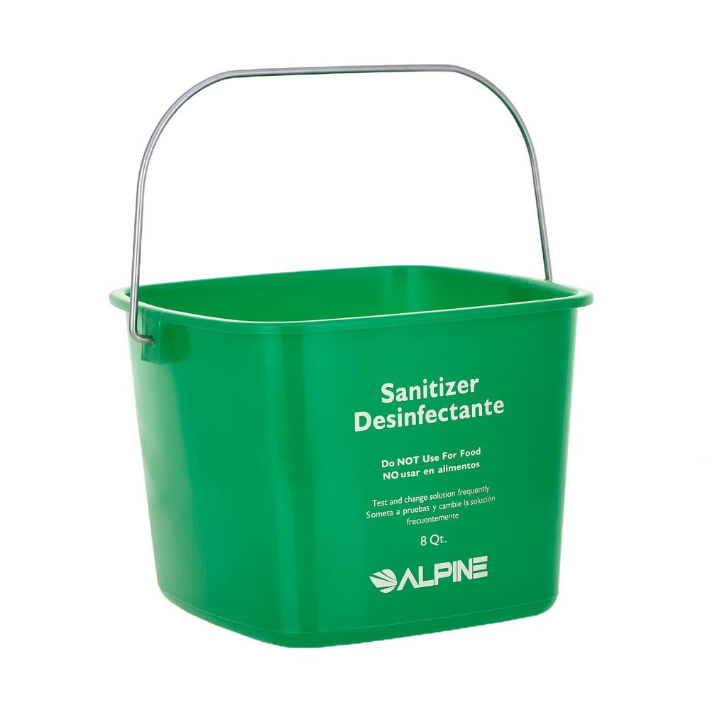 Alpine 2 Gallon Plastic Cleaning Bucket With Handle Green Pail