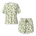 thumbnail image 4 of Picia Flower With Ladybug Pajamas Sets for Women Soft Short-Sleeved Pjs with Lounge Shorts Two Piece Sleepwear-XX-Large, 4 of 9
