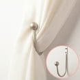 thumbnail image 4 of 2Pcs Curtain Holders Polished Double-hole U-shaped Portable Exquisite Widely Applied Durable Modern Style Wall-mounted Curtain Tieback Hook, 4 of 8