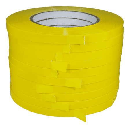 T.R.U. UPVC-24BS Yellow Poly Bag Sealing Tape: 3/8 in. x 180 yds. (Pack of 10)