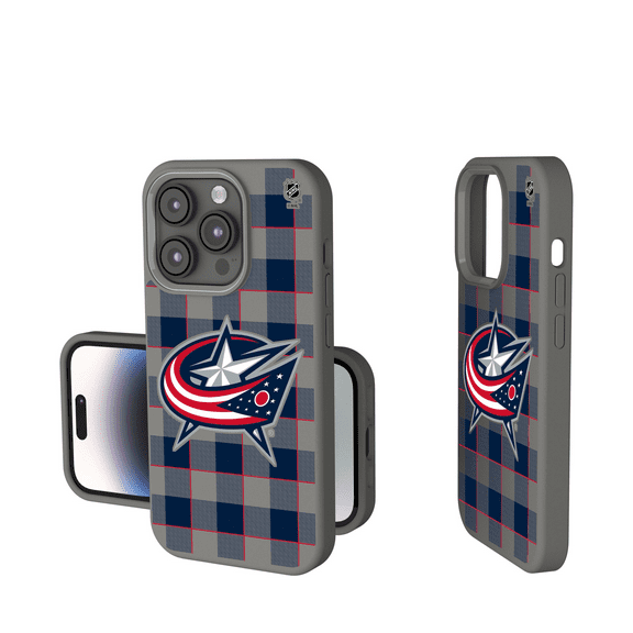 Keyscaper  Columbus Blue Jackets Plaid Soft Touch iPhone Case