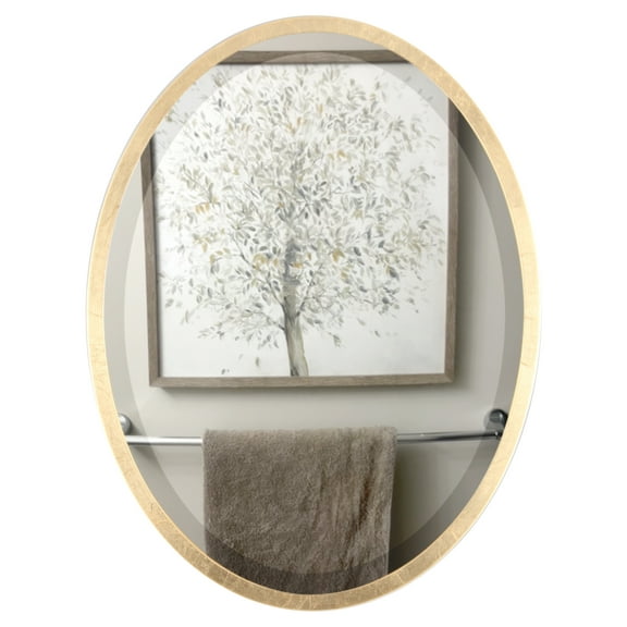 OVALCREST - London Framed Oval Mirror - Gold Leaf 13 1/8" x 17 1/8"