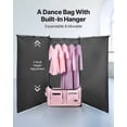thumbnail image 3 of 29 Inch Dance Bag with Garment Rack Rolling Duffle with Privacy Curtain Pink, 3 of 7