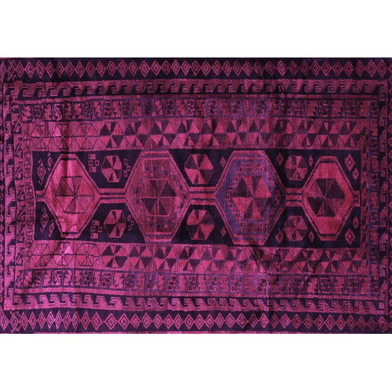 Ahgly Company Indoor Rectangle Persian Purple Traditional Area Rugs, 8' x 12'