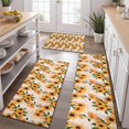 thumbnail image 2 of Beige Sunflower Pattern Kitchen Rugs Sets Of 3,Kitchen Runner Rugs Non Skid Washable,Decorative Kitchen Floor Mats for Kitchen,Sink,Laundry,17"x30"+ 17"x47" + 17"x59", 2 of 6