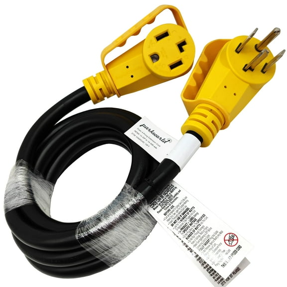 Parkworld 66044 EV Extension Cord, Dryer 4-Prong NEMA 14-30 Extension Cord, EV 14-30P to 14-30R, 30A, 125V/250V, 7500W (10FT)