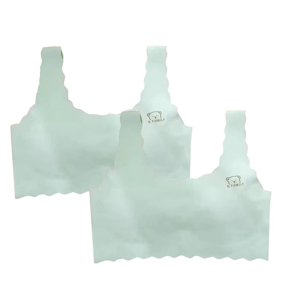 Babcutegg Bras for Kid Girls Seamless Juniors Training Bra Pull-on Design Comfortable Adjustable Straps Girls Underwear Green Size 14