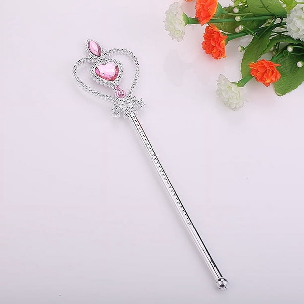 Tocado de princesa con corona para niños, accesorios para el cabello, diadema de plástico, varita mágica, joyería binaria