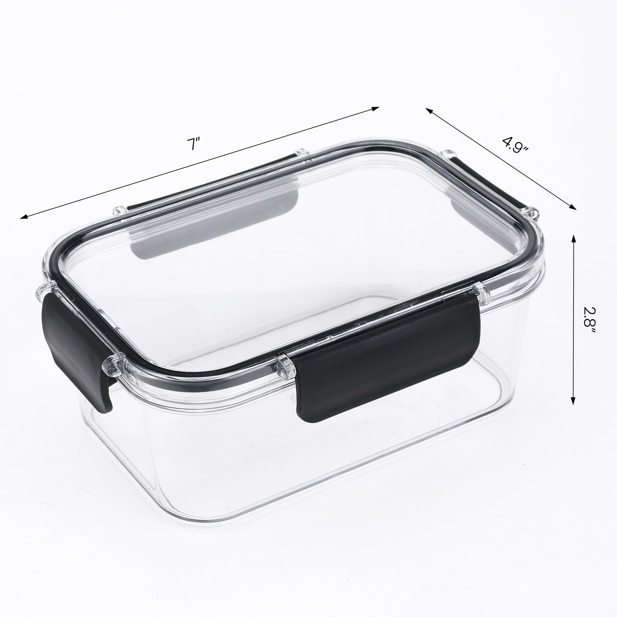 Unique Bargains 5 Packs Food Storage Containers Leakproof Lunch Box 27 oz No-Grid