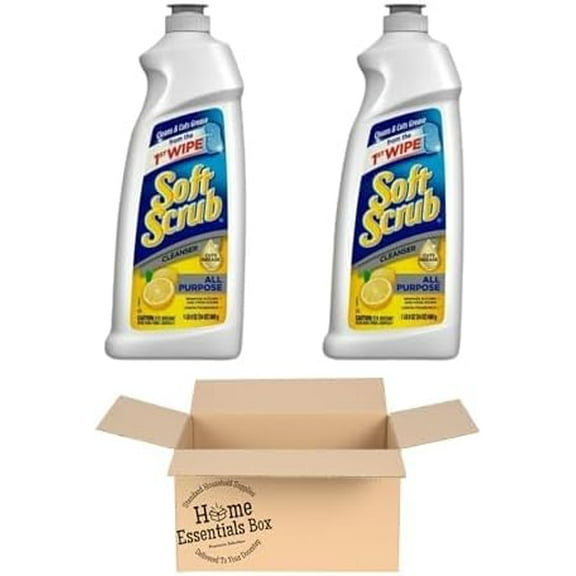 Soft Scrub All Purpose Surface Cleanser, Lemon Scent, 24 oz each (2 count)
