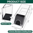 thumbnail image 2 of 4 Deck Blackjack Shoe and Discard Tray, Clear Acrylic Blackjack Card Dispenser Dealing Holder Shoe for Playing Card Standard Size Poker Deck Game Night, 2 of 7