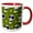 Red/White, variant on 3drose, Skull Pattern Toon Skull 2a on Olive, 11oz Two-tone Red Mug