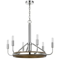Cal Lighting Saluda 60W X 6 Metal Chandelier And A Gu10 6W Led Downlight (Led Bulb Included)