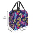 thumbnail image 3 of Sikiie Paint Butterflies Lunch Bag for Women & Men Adult Insulated Lunch Box, Food Lunch Containers Lunch Tote Bags for Work, Travel, Outdoor, 3 of 8