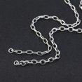 thumbnail image 2 of K-KED Solid 925 Sterling Silver Chain Men 6mm Oval Rolo Link Necklace 32g/27.5inch, 2 of 7