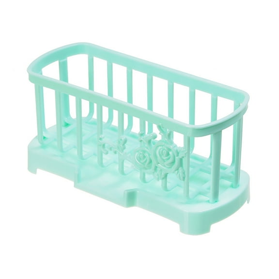 Kitchen Sink Caddy Sponge Holder - Sponge Holder for Sink, Sink Tray Drainer Rack, Soap Dish Dispenser Brush Holder Storage Kitchen Accessories