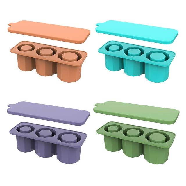maskred Silicone Ice Cube Tray Easy To Clean Does Not Dirt Anti-fall And Wear-resistant Ice Making Mold amber