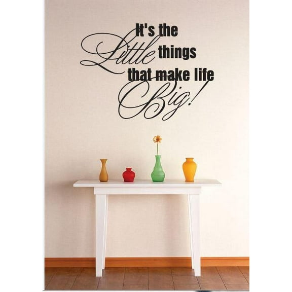 Home Wall Decals Its The Little Things That Make Big Bedroom Stickers DIY Removable Originality Stickers - Size: 15 In x 15 In