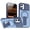 Darkblue, variant on Allytechgroup Magnetic Case for iPhone 15 with 360° Hidden Kickstand, Military Grade Drop Protection Compatible with Magsafe, Orange