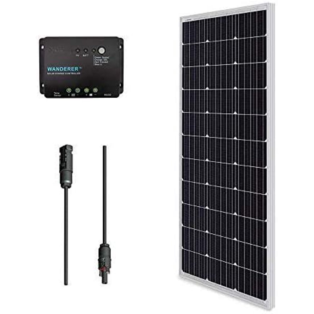 Renogy 100W 12V Monocrystalline Solar Panel Bundle Kit with 100W Solar
