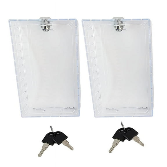 Universal Thermostat Lock Box with Key,Clear Thermostat Cover for Thermostat on Wall,Thermostat Guard Fits Thermostats