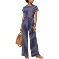 thumbnail image 1 of Michael Kors Womens Railroad Stripe Mono, Azul, 14 Michael Kors Monos, 1 of 1