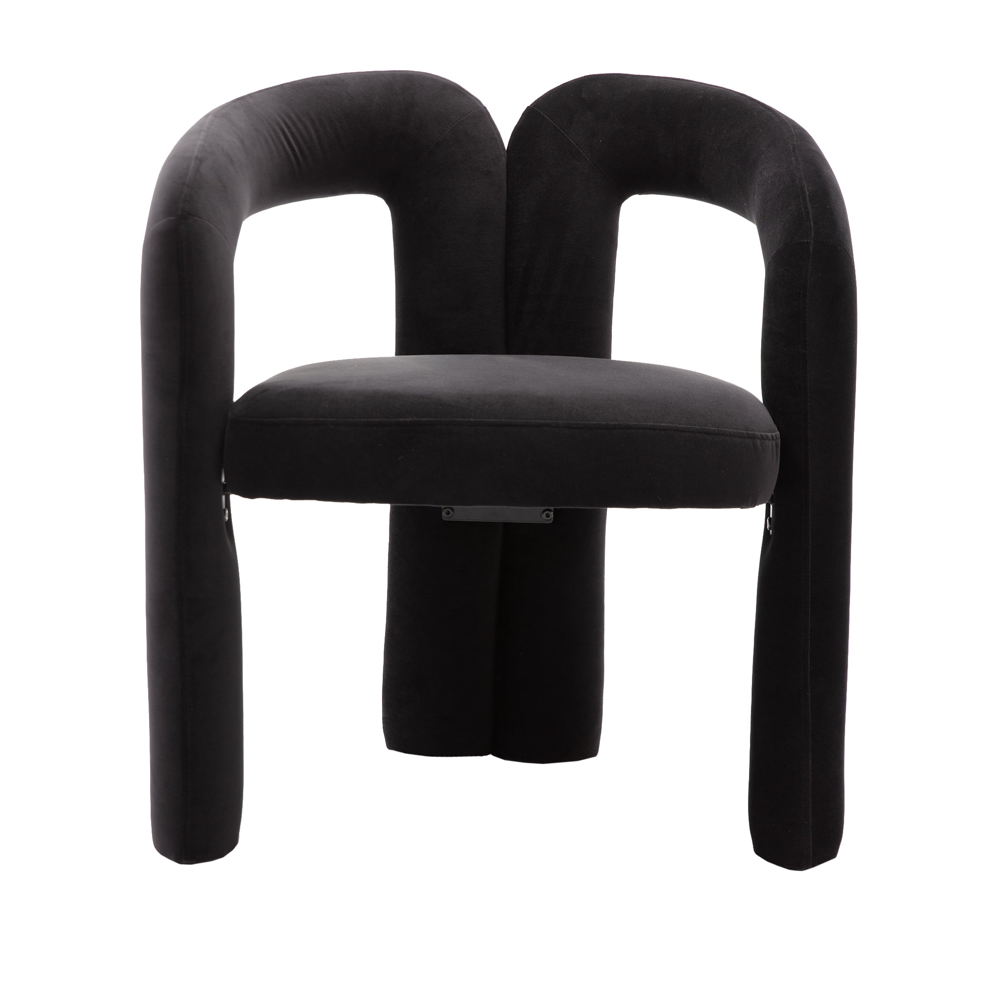 Sailvan Contemporary Velvet Barrel Accent Dining Chairs, Set of 2, Upholstered Side Chairs, Beige
