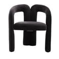thumbnail image 3 of MAYEERTY Contemporary Designed Velvet Fabric Upholstered Accent/Dining Chair /Barrel Side Chairs Kitchen Armchair for Living Room set of 2 (Black Velvet), 3 of 21
