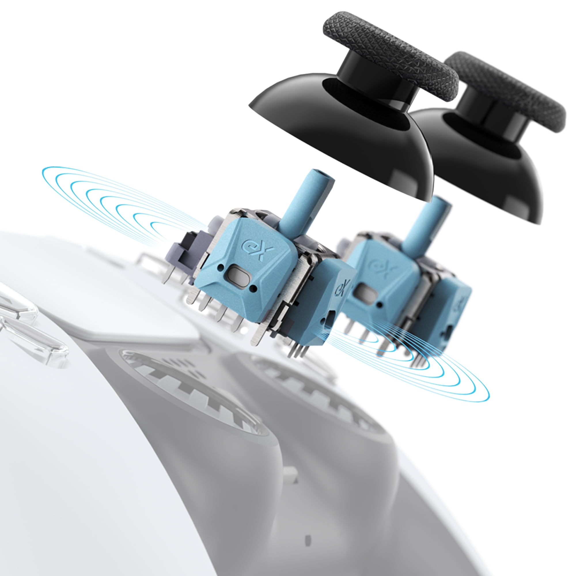 eXtremeRate Hall Effect Joysticks for PS5 - Calibratable Anti-Drift Kit w/ 80gf Sensors (Blue)