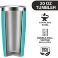 thumbnail image 2 of I Came I Saw Tumbler for Women - Funny Tumbler for Women - Fun Birthday Gifts for Women, Sister, Mom, Bestie, Female Coworkers, 20 Oz Stainless Steel Insulated Funny Water Tumbler, Mint, 2 of 6