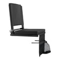 thumbnail image 4 of Chateauy Folding Bleacher Stadium Seat, Thick Padded Chair with Back Support, Shoulder Strap, Hooks and Cup Holder, Black, 4 of 6