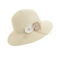 thumbnail image 1 of CNKOO Sun Hat Flower Foldable Headwear Sweat-absorbent Windproof Rope Straw Hat for Outdoor, 1 of 10