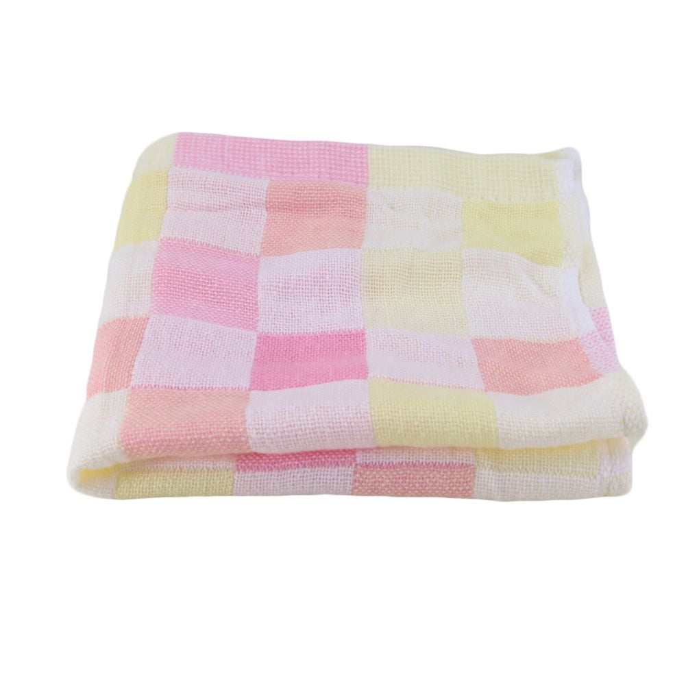 Cotton Plaid Towels Children Face Washcloth Soft Absorbent Kids Square Towel KI 