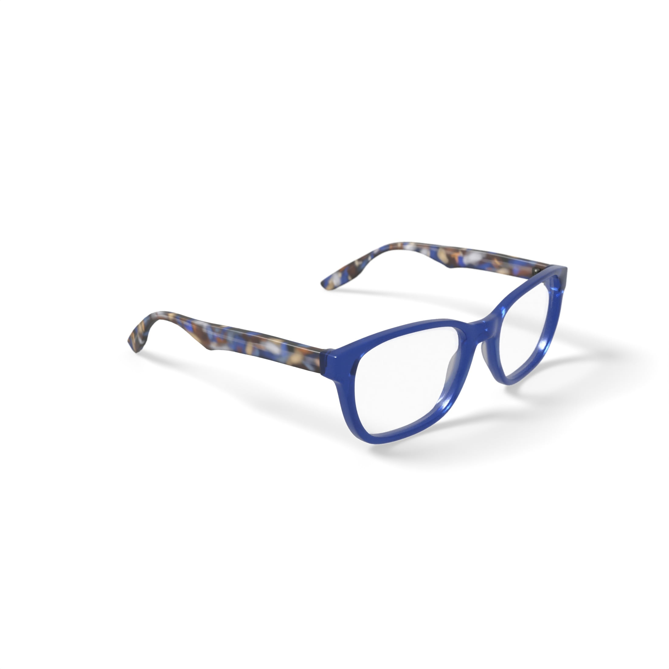 M America Women's MU208F Square Prescription Eyeglasses with Case, Crystal Blue
